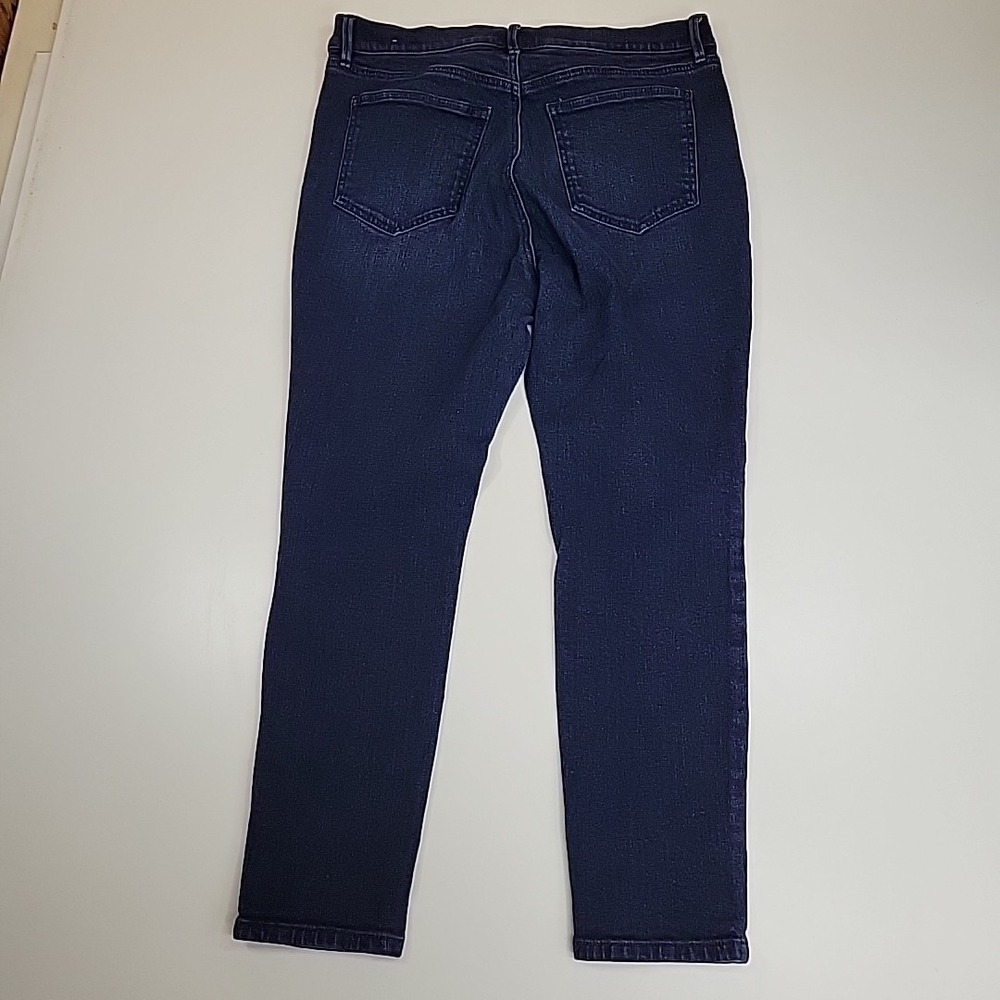 Ann Taylor Factory Petite Women's Jeans Size 12P Dark Wash Straight Slim Stretch - Picture 12 of 13